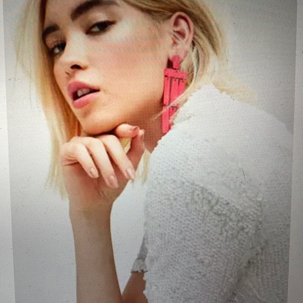 ASOS color pop metal drop earrings